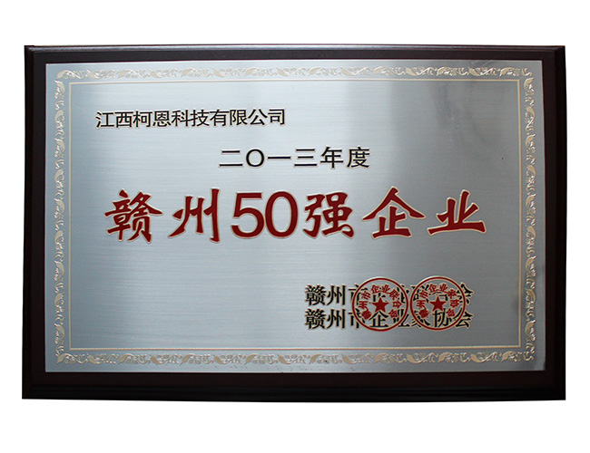 2013年贛州公司50強企業(yè)