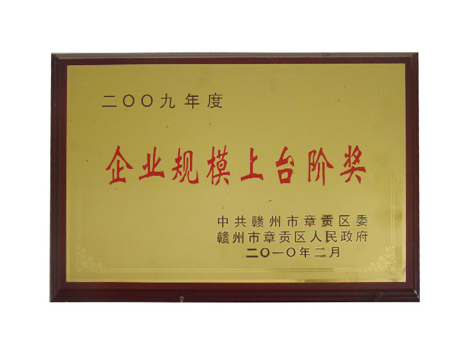 企業(yè)規(guī)模上臺階獎