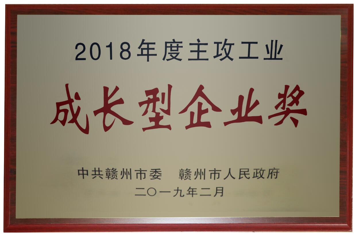2018年度主攻工業成長型企業獎