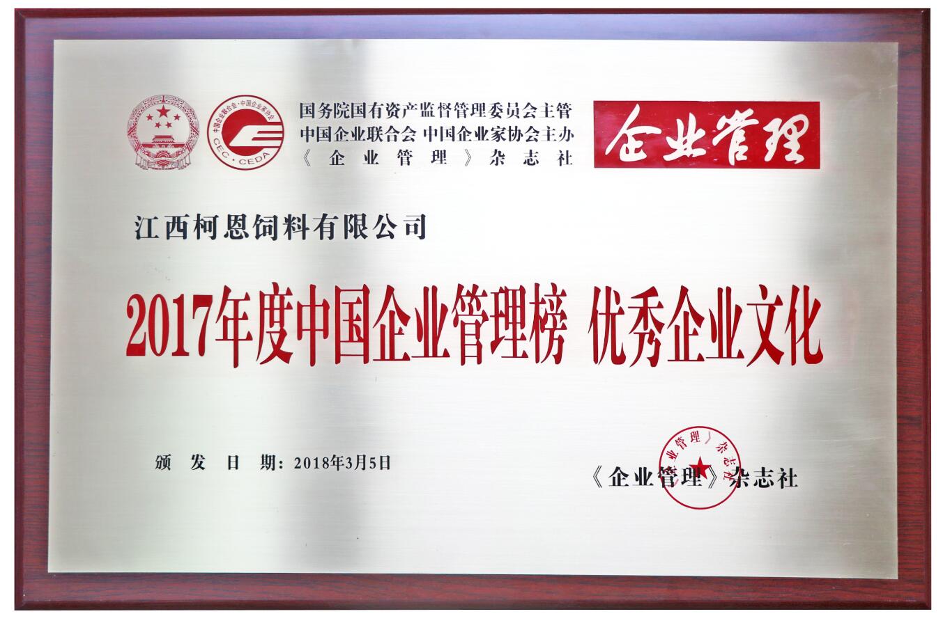 2017年度中國企業管理榜-優秀企業文化